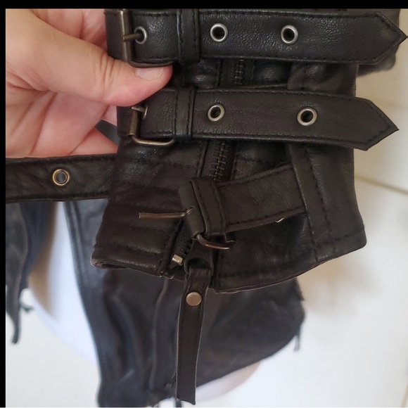 NWT LUCA Womens XL Hawthorne Rocker Black 100% Leather Jacket - Picture 11 of 16